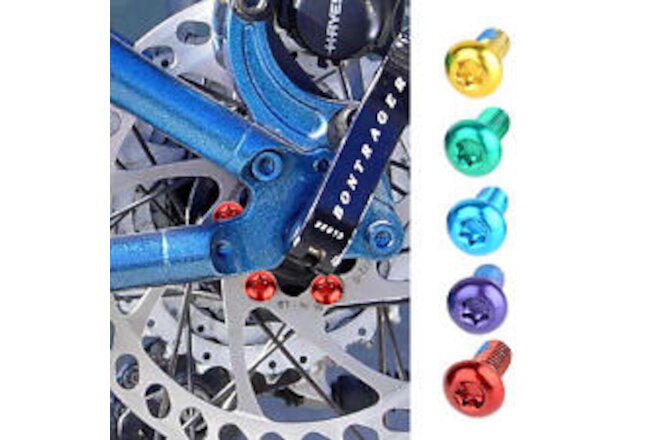 6pcs Bicycle Disc Brake Rotor Screws Bolts M5x10mm for Road Bike Mountain Bike