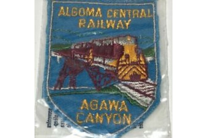 Vtg Voyageur Algoma Central Railway Agawa Canyon Canada Patch Railroad Train NOS
