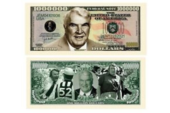John Madden NFL Collectible Pack of 100 Commemorative Novelty 1 Million Dollars