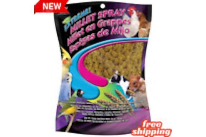 Extreme Spray Millet 16 oz. Natural Extreme, Excellent Daily Treat For Pet Birds