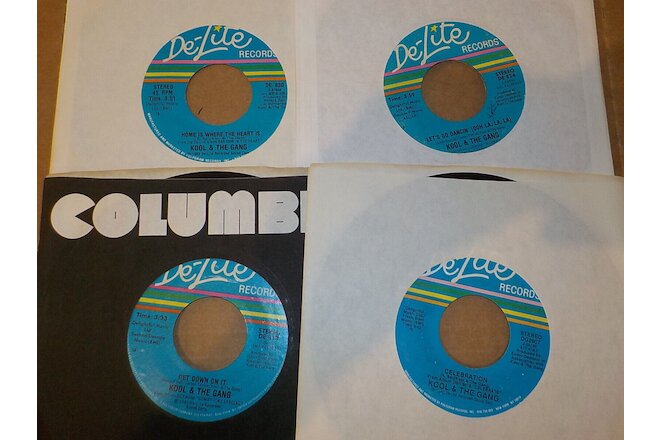 Lot of 4 KOOL & THE GANG Vinyl 45s w/ "Get Down On It", "Celebration"  RE11697
