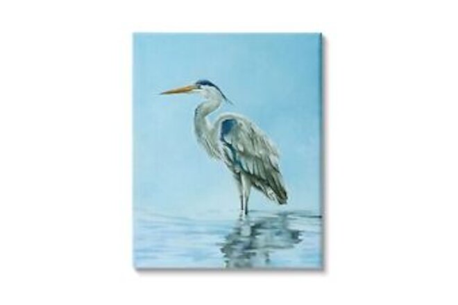 Stupell Industries Blue Heron Shallow Waters Aquatic Bird Painting, Design by...