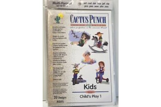 Cactus Punch Embroidery Card CD Multi Format 20 Kids play lov 1  Sewing Machine