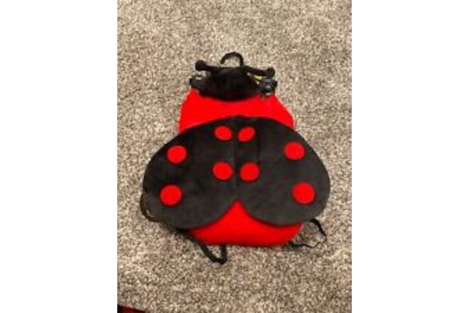 Thrills & Chills Pet  Halloween Costume Lady Bug Black Red Size S