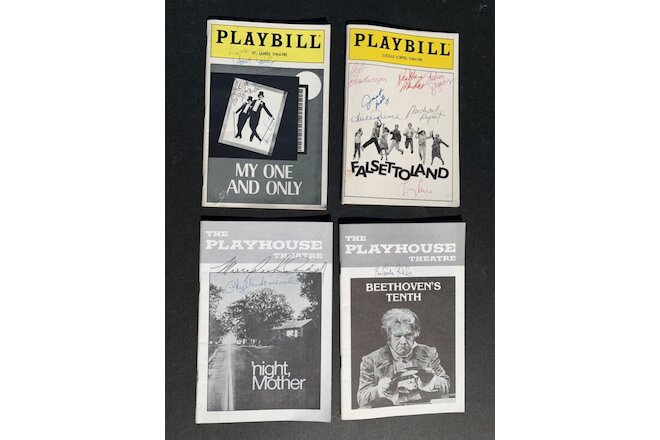 LOT Signed Playbill Playhouse Programs twiggy tommy tune mercedes mccambridge