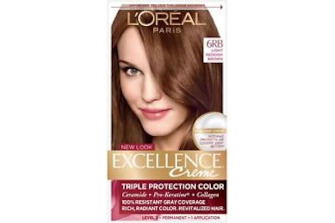 L'Oreal Paris Excellence Creme Triple Protection Hair Color, Light Reddish Brown