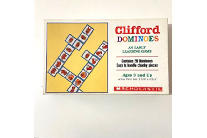 Vintage Scholastic Clifford Dominoes Learning Children 3+