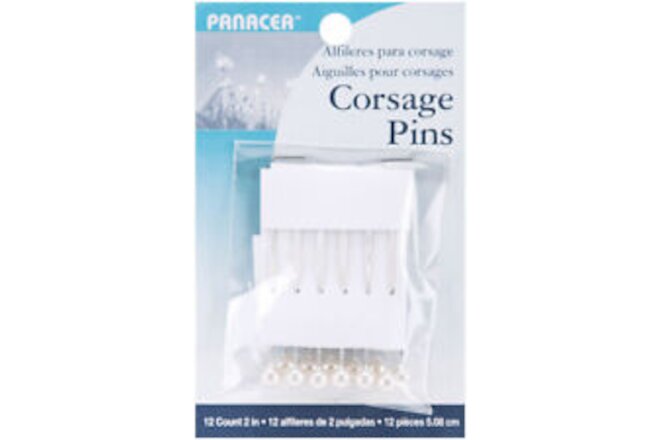 6 Pack Panacea Corsage Pins 2" 12/Pkg-Pearl White 60008