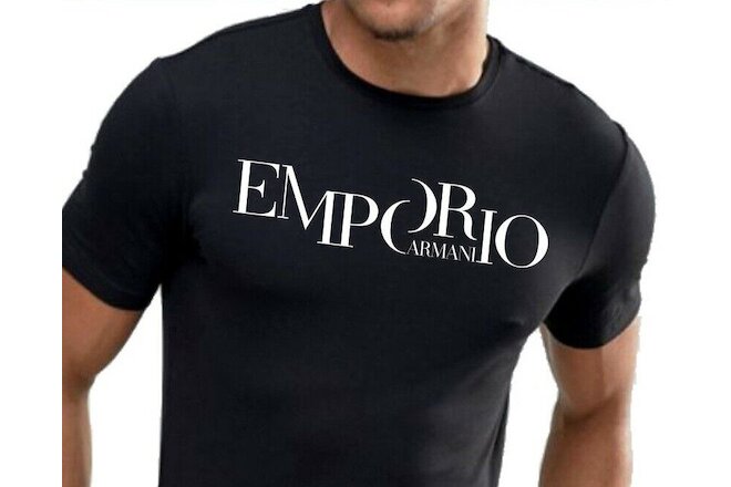 EMPORIO ARMANI New Black Men's Muscle fit T-shirt Short sleeve