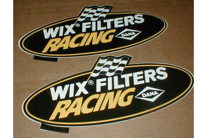 original Wix Filters Racing Lot Dana Nascar drag decal sticker contingency Pair