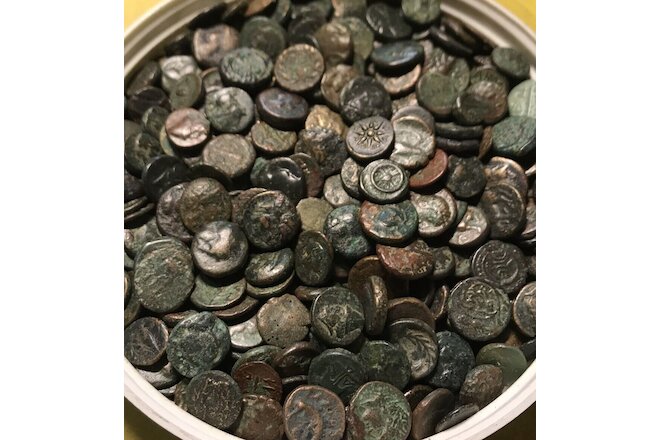 Lot of 3 Rare Genuine Ancient Greek bronze coins Mesembria Apollonia Maroneia