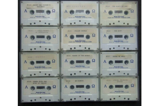 Rare OOP Lot of 12 MORNING WATCH CHAPEL / PASTOR TERRY PARKER Study Cassettes #3