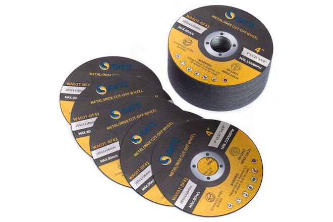 50 Pack 4 inch Metal Cut Off Wheels with 5/8" Arbor Angle Grinder Cutting Disc
