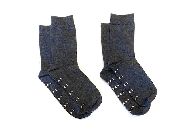 LUNYA Womens Restore Seamless Socks Grey One Size (LOT OF 2)
