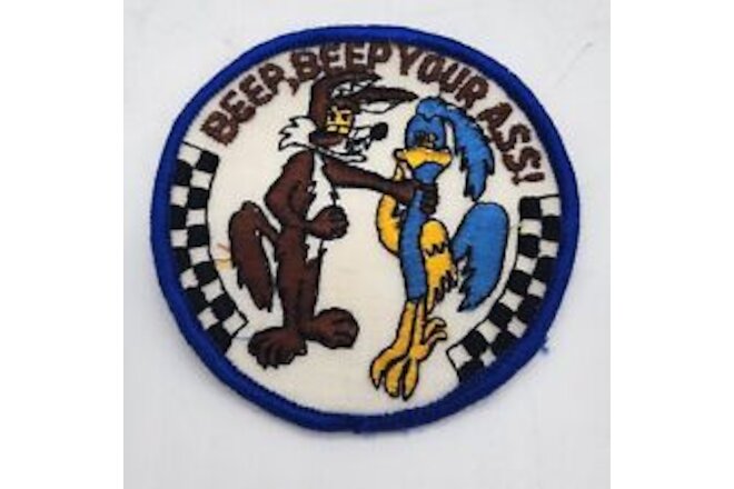 Vintage Roadrunner Coyote Beep Beep! 1960/70s 3" Hat Jacket Patches x3