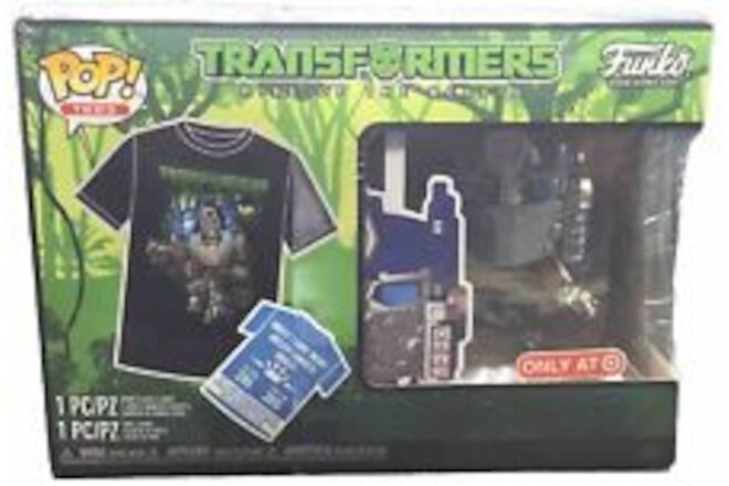 Funko POP Transformers Optimus Prime & 2XL POP T-SHIRT Target Exclusive Sealed