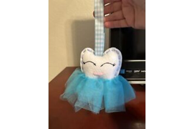 Tooth Fairy Hanging Pillow w/Aqua Blue Skirt-Unused - Handmade - FREE SHIPPING