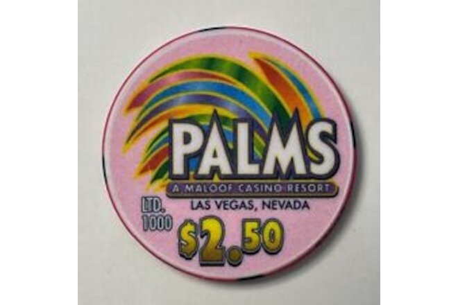 Palms Hotel Casino Las Vegas $2.50 Chip 10th CCGTCC 2002