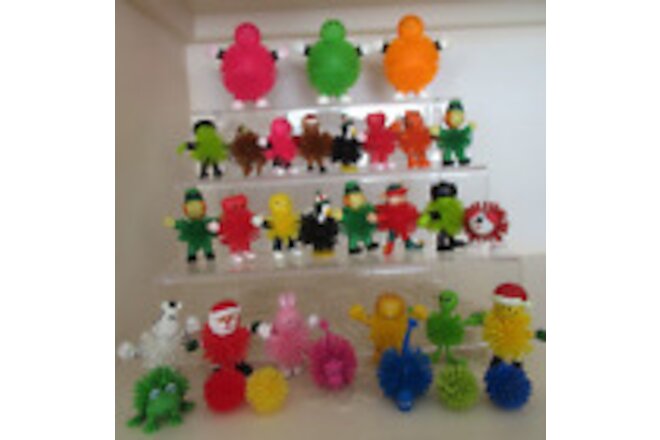 Lot of ( 28 ) PORCUPINE BALL FIGURES. Sizes.  KOOSH. Smiley Face + more styles.