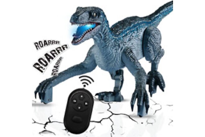 Remote Control Dinosaur Toys for Kids 4-7, Electronic Realistic Velociraptor ...