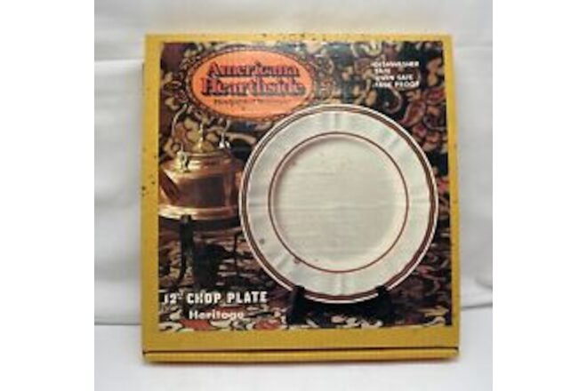 Americana Hearthside Stoneware Heritage 12" Chop Plate Japan New in Box VTG