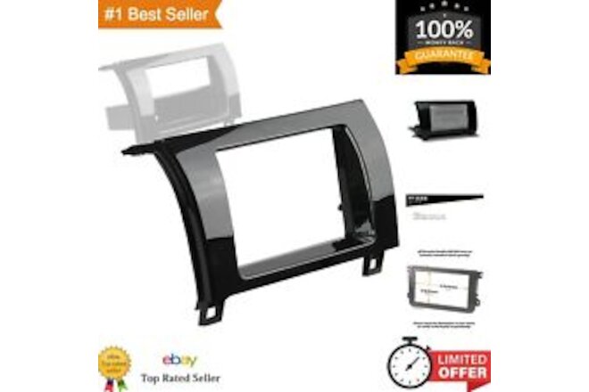 High Quality Double DIN Dash Kit for Toyota Tundra - High Gloss Black - ISO DIN