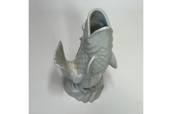 Benihana Jumping Koi Fish White Porcelain 50 Anniversary Mug/Vase - Collectible