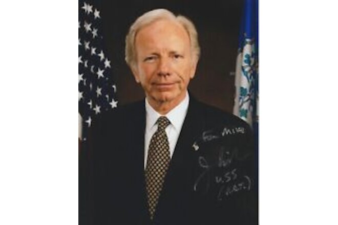 Senator Joe Lieberman Hand Signed 8X10 Color Photo