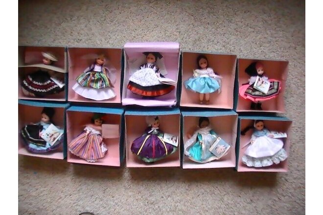 Lot of 10 Madame Alexander Int'l Series 10in  Dolls Great Condition Tags & Boxes