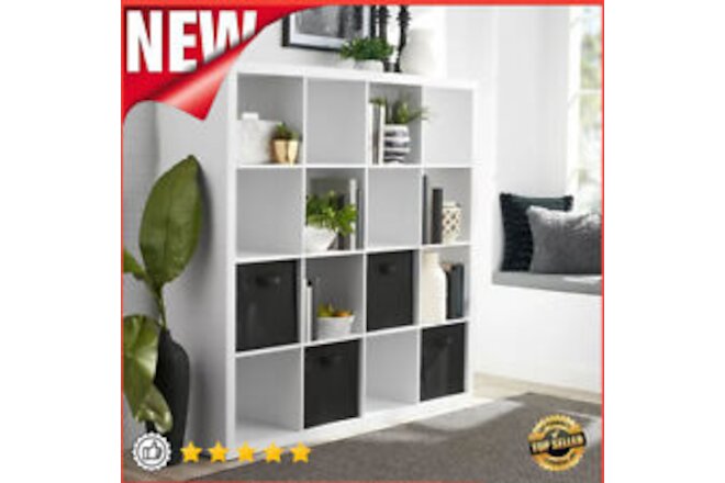 16 Cube Open Back Storage Organizer Bookcase Shelving Display Office Living Room