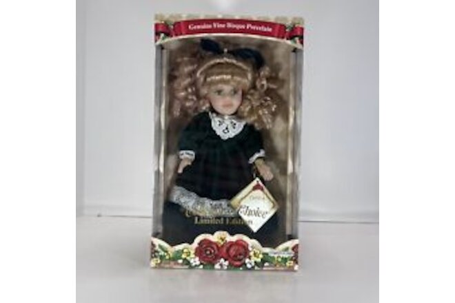 Vintage Collector's Choice Limited Edition Porcelain Doll Plaid Blonde