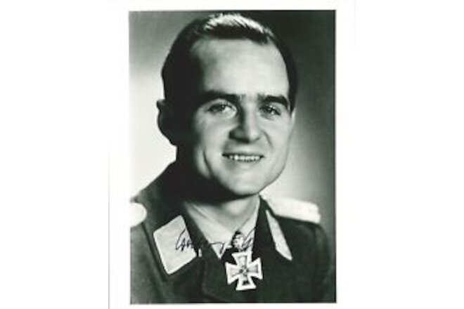 Wolfgang Spate Signed 8x10 Photograph (d) WWII German Ace 96V
