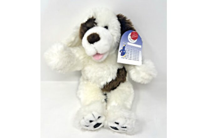 Build A Bear Retired Dog 18" Playful Pup Plush Stuffed White W/ Brown Spots NWT