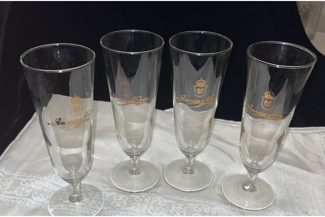 Vintage 8.5" Garcia Y Vega Stem Glass.  RARE RARE...Champagne or Beer?