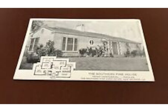 1936 Texas Centennial, Dallas, Texas. THE SOUTHERN PINE HOUSE VTG Postcard