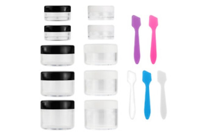 Accmor 10 Pieces Makeup Travel Containers with Lids 3/5/ 10/15/ 20 Gram Size Cos