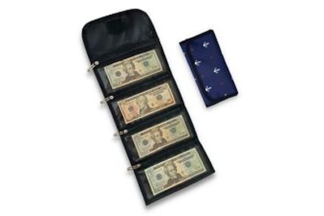 Money Organizer for Cash with 4 Zippers, Cash Wallet Envelope System, Cash Ho...