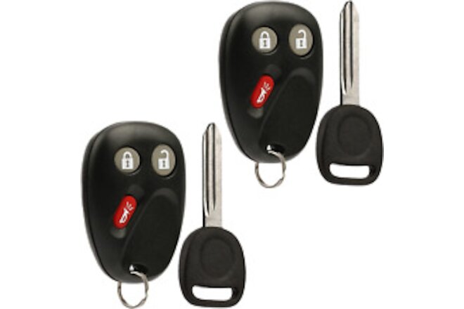 Car Key Fob Keyless Entry Remote with Ignition Key Fits Chevy Trailblazer / Buic