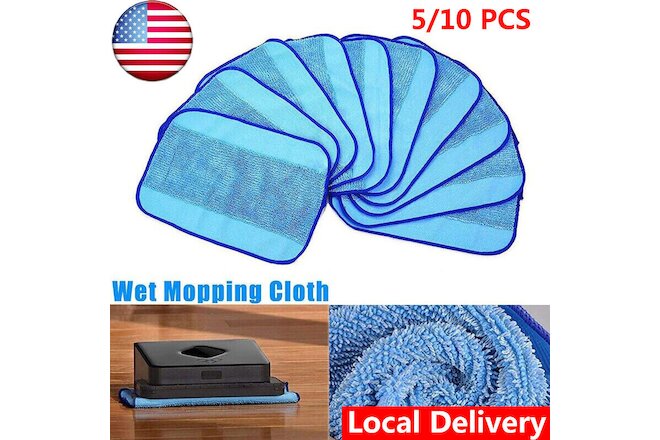 5/10PCS Mopping Cloth Wet Pads for iRobot Braava 380 380t 320 Mint 4200 Mop Pad