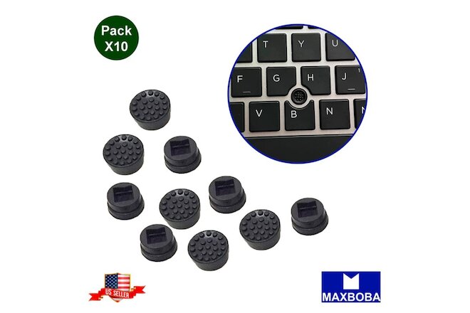 10 Pack Rubber Mouse Pointer Trackpoint Black Cap For HP Laptop 4.5*4.5mm