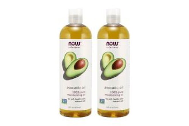 2x Bottles NOW Pure Natural Essential Base Carrier Oil 16 oz USA made