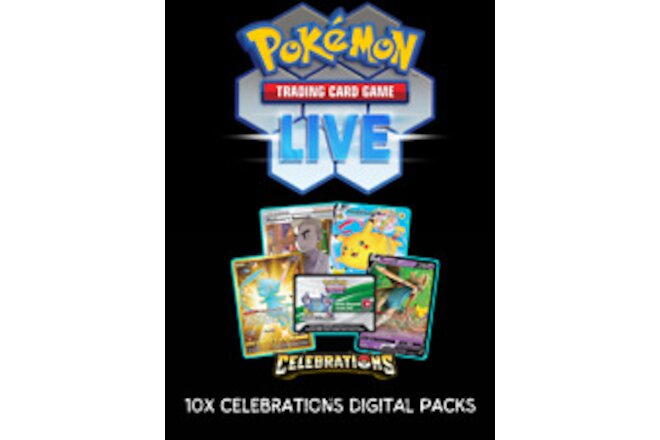 Pokémon 25th Celebrations Booster Packs TCG PTCGO Live ONLINE Code