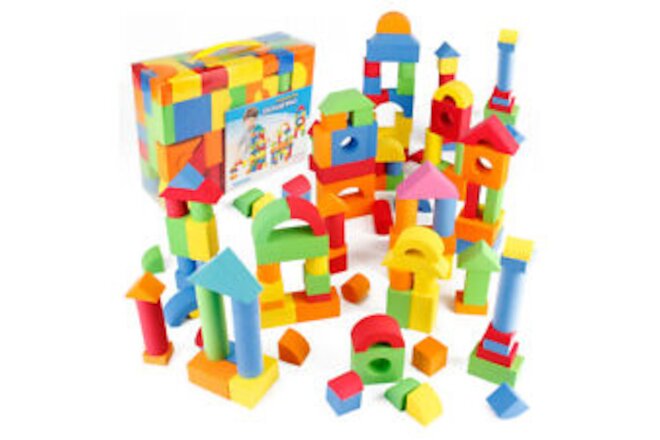 Colorful 137pcs EVA Foam Building Blocks Bricks Toy Kids Construction Sets Toys