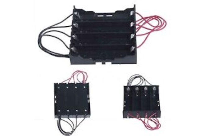 High Quality Plastic Battery Holder Storage Box Case for 4x 18650 With Wire Lead