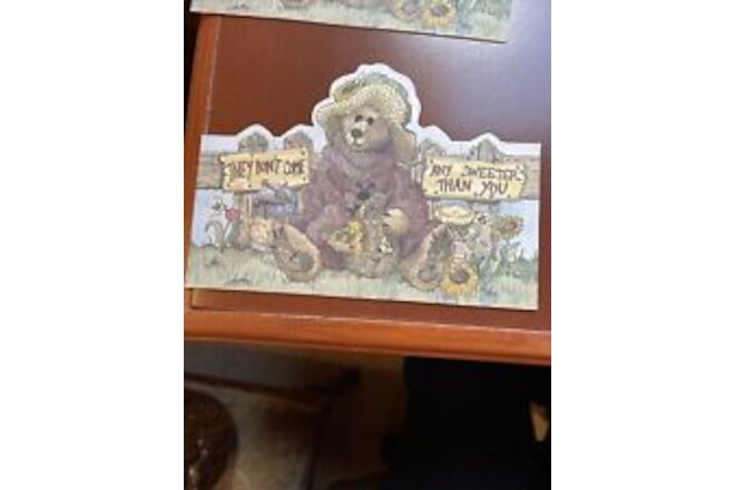 Vintage Lot of 5 Bailey Honey Bear Thank You Card Boyde 5" X 7"