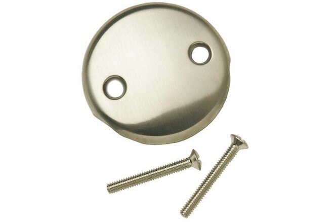 24-Do it Two-Hole Brushed Nickel Bath Drain Face Plate