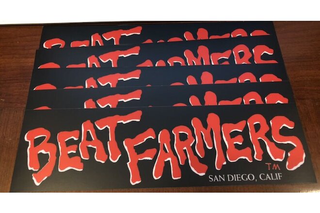 BEAT FARMERS- lot of 5 bumper stickers Country Dick Montana