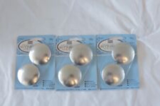 SIZE 75  1-7/8" VTG SEARS BUTTON COVERS SOLID BRASS USA 6 BUTTONS CRAFTING