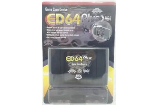 ED64 PLUS for Nintendo 64 Console - 16GB Micro SD Card -  N64 Save Game Cart