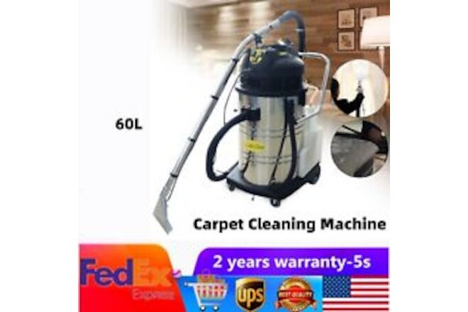 Commercial Carpet Cleaning Machine Carpet Cleaner Vacuum Cleaner Extractor 60L